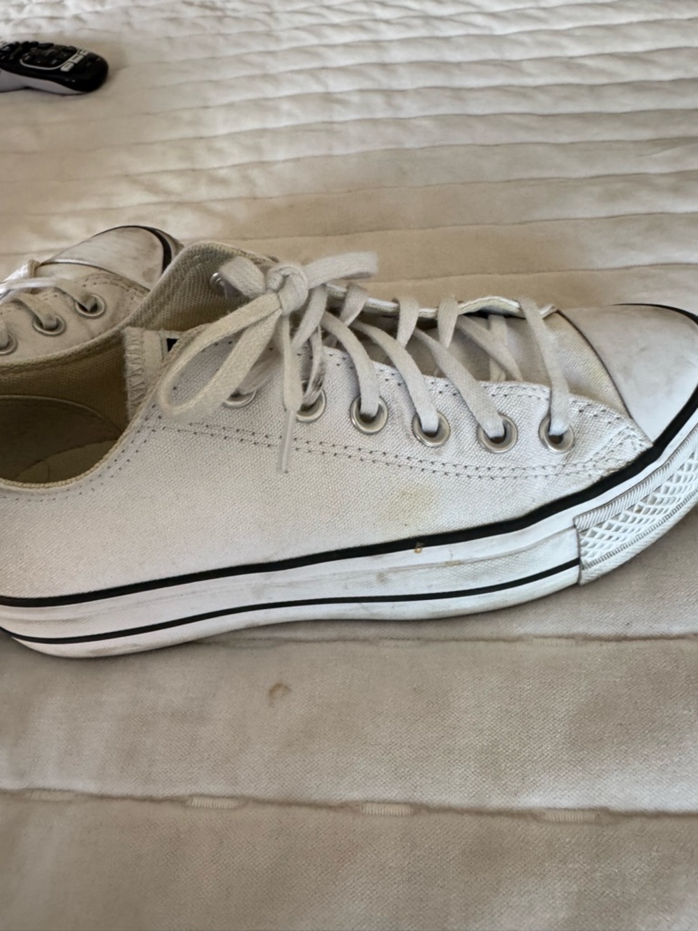 Classic White Low-Top Canvas Sneakers